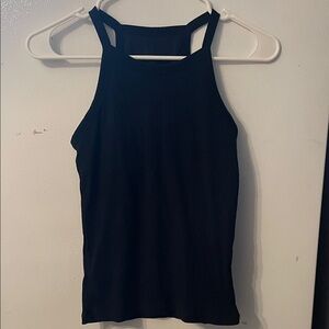 Klassy Network Medium‎ Built in Bra Black Ribbed Women's Tank Top